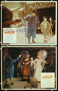 4g566 OLIVER 2 movie lobby cards '69 Charles Dickens, Mark Lester in the title role, Ron Moody!