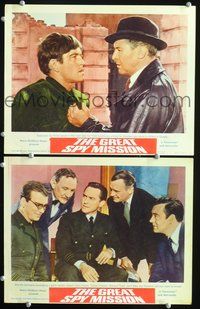 4g576 OPERATION CROSSBOW 2 movie lobby cards '65 Tom Courtenay, Trevor Howard, WWII!