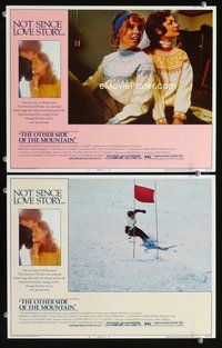 4g577 OTHER SIDE OF THE MOUNTAIN 2 movie lobby cards '75 Marilyn Hassett, cool skiing image!