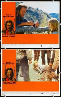 4g580 OUTLAW JOSEY WALES 2 LCs '76 Clint Eastwood is an army of one, Sondra Locke in trouble!