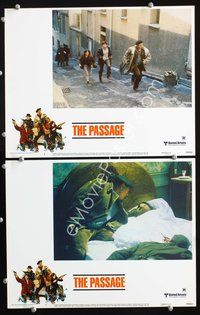 4g585 PASSAGE 2 movie lobby cards '79 Anthony Quinn action images, J. Lee Thompson directed!