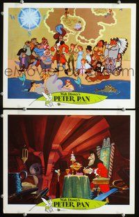 4g591 PETER PAN 2 movie lobby cards R76 Walt Disney fantasy cartoon classic, cool art of cast!