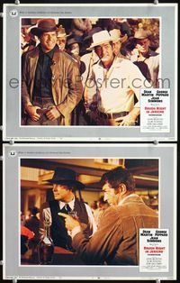 4g661 ROUGH NIGHT IN JERICHO 2 movie lobby cards '67 cowboys Dean Martin & George Peppard!