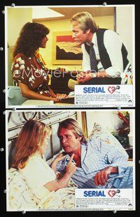 4g683 SERIAL 2 movie lobby cards '80 Martin Mull in bed w/Tuesday Weld!