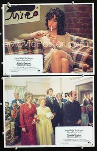4g691 SHEILA LEVINE IS DEAD & LIVING IN NEW YORK 2 lobby cards '75 Jeannie Berlin smoking on couch!