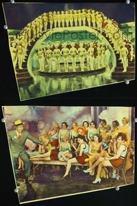4g695 SHOOT THE WORKS 2 movie lobby cards '34 Jack Oakie, images of dancing girls!