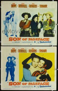 4g720 SON OF PALEFACE 2 movie lobby cards '52 Roy Rogers, Bob Hope, Jane Russell!
