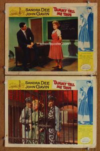4g774 TAMMY TELL ME TRUE 2 movie lobby cards '61 pretty Sandra Dee, John Gavin!