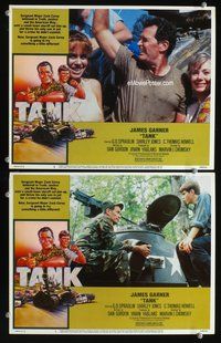 4g775 TANK 2 movie lobby cards '84 James Garner next to tank, C. Thomas Howell!
