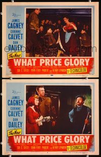 4g891 WHAT PRICE GLORY 2 movie lobby cards '52 Corinne Calvet, Dan Dailey, directed by John Ford!
