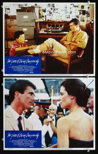 4g923 YEAR OF LIVING DANGEROUSLY 2 lobby cards '83 cool images of Mel Gibson, Sigourney Weaver!