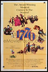 4h018 1776 1sh '72 William Daniels, the award winning historical musical comes to the screen!