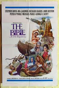 4h124 BIBLE 1sh '67 La Bibbia, John Huston as Noah, Stephen Boyd as Nimrod, Ava Gardner as Sarah