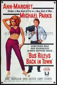 4h177 BUS RILEY'S BACK IN TOWN 1sh '65 wild & scandalous things happens when Ann-Margret's around!