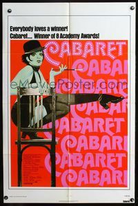 4h183 CABARET 1sh R74 singing & dancing Liza Minnelli in Nazi Germany, Bob Fosse