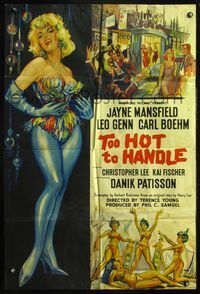 4h778 PLAYGIRL AFTER DARK English 1sh '62 sexy Jayne Mansfield is Too Hot to Handle!