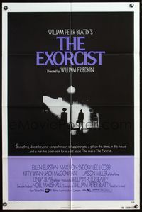 4h327 EXORCIST 1sh '74 William Friedkin, Max Von Sydow, horror classic from William Peter Blatty!
