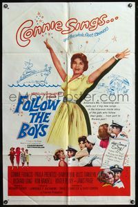 4h389 FOLLOW THE BOYS 1sh '63 Connie Francis sings and the whole Navy fleet swings!
