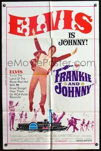4h405 FRANKIE & JOHNNY 1sh '66 Elvis Presley is Johnny, riverboat gambler!