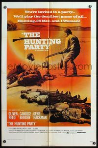 4h524 HUNTING PARTY 1sh '71 they hunted the deadliest game of all - 26 men and Candice Bergen!
