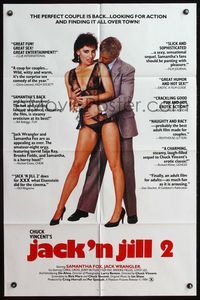 4h552 JACK 'N JILL 2 1sh '84 Samantha Fox & Jack Wrangler are looking for action and finding it!