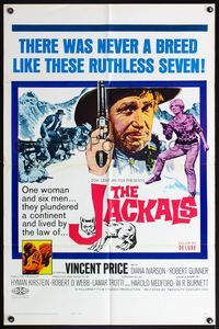 4h553 JACKALS 1sh '67 Vincent Price plundering in South Africa with ruthless companions!