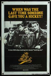 4h600 LORDS OF FLATBUSH 1sh '74 cool image of Fonzie, Rocky, & Perry as greasers!