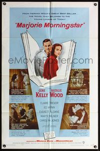 4h637 MARJORIE MORNINGSTAR 1sh '58 Gene Kelly, Natalie Wood, from Herman Wouk's novel!