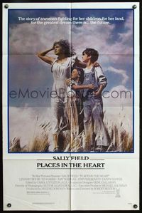 4h774 PLACES IN THE HEART 1sh '84 single mother Sally Field fights for her children & her land!