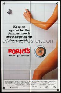 4h784 PORKY'S 1sh '82 Bob Clark, Kim Cattrall, Scott Colomby, teenage sex classic image!