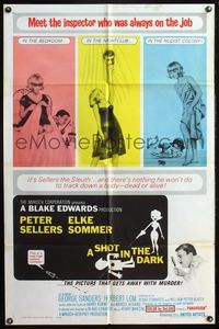 4h862 SHOT IN THE DARK 1sh '64 Blake Edwards directed, Peter Sellers & sexy Elke Sommer!