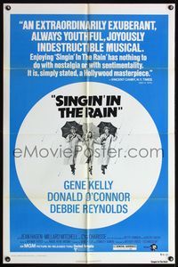 4h871 SINGIN' IN THE RAIN 1sh R75 Gene Kelly, Donald O'Connor, Debbie Reynolds, classic musical!