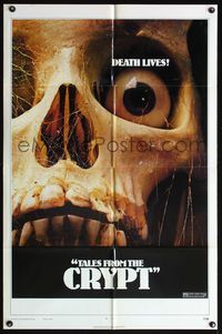 4h915 TALES FROM THE CRYPT teaser 1sh '72 from E.C. comics, cool super close up skull image!