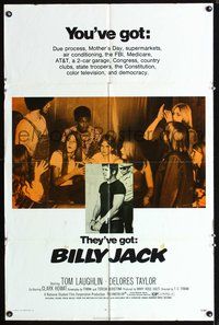 4j118 BILLY JACK 1sh '71 Tom Laughlin, Delores Taylor, most unusual boxoffice success ever!