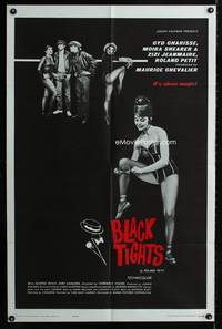 4j121 BLACK TIGHTS 1sh '62 Un Deux Trois Quatre, sexy Cyd Charisse, Zizi Jeanmarie, Shearer