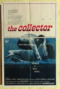 4j186 COLLECTOR 1sh '65 art of Terence Stamp & Samantha Eggar, William Wyler directed!
