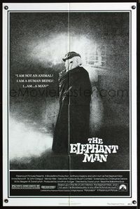 4j239 ELEPHANT MAN 1sh '80 John Hurt is not an animal, David Lynch directed!