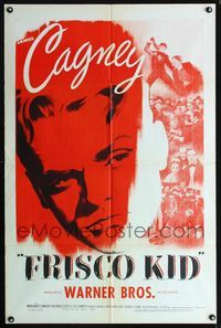 4j279 FRISCO KID 1sh R44 cool close-up art of James Cagney!