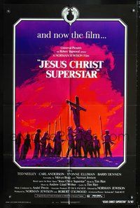 4j403 JESUS CHRIST SUPERSTAR 1sh '73 Andrew Lloyd Webber religious musical!