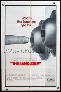 4j436 LANDLORD 1sh '70 erotic image of finger pushing doorbell, directed by Hal Ashby!