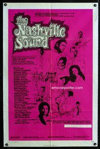 4j624 NASHVILLE SOUND 1sh '72 Tennessee, cool art of country music stars!