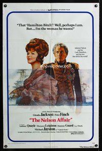 4j626 NELSON AFFAIR 1sh '73 Glenda Jackson as Lady Hamilton, Peter Finch as Admiral Nelson!
