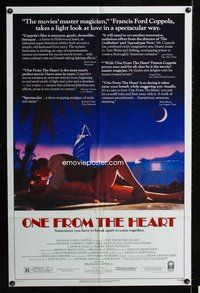 4j669 ONE FROM THE HEART reviews style 1sh '82 Francis Ford Coppola, Teri Garr, Raul Julia, Kinski