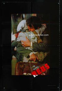 4j742 REDS heavy stock 1sh '81 Warren Beatty as John Reed & Diane Keaton in Russia!