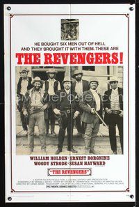 4j748 REVENGERS style B 1sh '72 Daniel Mann directed, William Holden, Ernest Borgnine, Woody Strode
