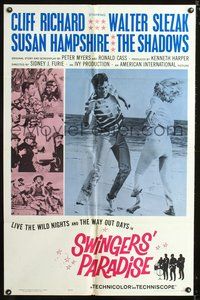 4j875 SWINGERS' PARADISE 1sh '65 live the wild nights and the way out days!