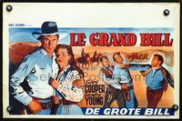 4k005 ALONG CAME JONES Belgian R50s art of Gary Cooper holding sexy Loretta Young, fistfight!