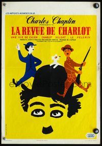 4k027 CHAPLIN REVUE Belgian '60 Charlie comedy compilation, great art by Leo Kouper!
