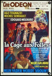 4k079 LA CAGE AUX FOLLES Belgian '79 Ugo Tognazzi, great different art of cast!