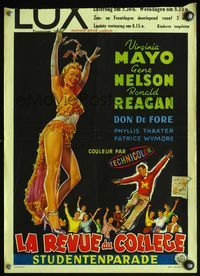 4k127 SHE'S WORKING HER WAY THROUGH COLLEGE Belgian '52 sexiest full-length art of Virginia Mayo!